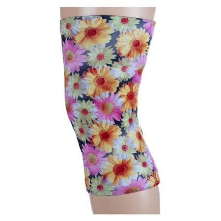 Celeste Stein Celeste Stein Celeste-Stein-KS-2221 Womens Light & Moderate Knee Support with Daisies Pattern; Multi Color - Regular Celeste-Stein-KS-2221